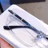 Óculos sem Aro de Titânio Puro com Corte Diamantado para Homens, Anti Luz Azul, Miopia, Hipermetropia, Presbiopia, Astigmatismo, Ultraleve, Para Negócios, Profissional