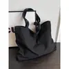 Bolsa Tote Grande de Ombro Feminina Estilo Japonês Nova Coleção Primavera 2026 Bolsa de Mão de Lona Simples e Elegante