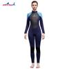 DIVE & SAIL traje de buceo para mujer 3MM manga larga cálido acolchado traje de buceo de una pieza a prueba de frío traje de snorkel natación surf