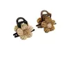 Pin de Flor de Lana para Otoño e Invierno Tamaño Mediano 2025 Nuevo Pasador Accesorios para el Cabello Tarjeta para el Cabello Pin de Tiburón para el Cabello Tocado para Recoger la Mitad del Cabello