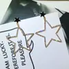 Pendientes personalizados de estrella de cinco puntas exagerada para mujer Corea del Sur elegante colgante largo versátil sexy estrella de celebridad de Internet pendientes pendientes