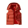 Chaleco de algodón para hombre de otoño e invierno, corte holgado, talla grande, apto para todos los tipos de cuerpo, versátil para el trayecto al trabajo al aire libre, disponible en negro, blanco, rojo y caqui