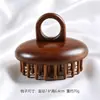 Peine Masajeador de Anillo de Sándalo Dorado para Estimulación del Cuero Cabelludo, Peine de Madera con Puntos para la Salud y Terapia de la Cabeza, Grabable, Peine de Madera Maciza para Uso Doméstico