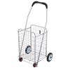 Carrinho de Compras Yiwu Atacado Cesta de Ferro Dobrável Carrinho de Compras Prata Grande Capacidade Carrinho de Supermercado Reboque de Puxar com Mão