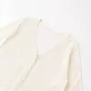 Jaqueta de tricô com decote V, marca Z, estilo europeu e americano, manga curta, moda casual, design vazado, roupa casual feminina popular no AliExpress, cor damasco