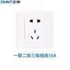 Painel de tomada de interruptor Zhengtai poroso tipo 86 fonte de alimentação linha oculta parede doméstica uma abertura cinco furos com USB ar condicionado 16A