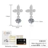 Brincos Populares de Prata Esterlina S925 com Moissanita do Xiaohongshu, Design de Nicho, Sensação de Luxo, Laço Exquisito, Dinâmicos
