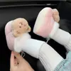 Sapatos e Meias Integrados para Bebê Recém-Nascido 0-1 Ano Menino e Menina Outono e Inverno Sola Macia Espessados Antiderrapantes Proteção para os Pés Algodão Forrado com Lã