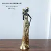 Figura Africana Retrô Estatueta de Mulher Negra Decoração de Casa Sala de Estar Armário de Vinho Gabinete de TV Hall de Entrada Artesanato em Resina