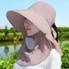 Gorra de protección solar para mujer, resistente al viento, al polvo y al sol, ideal para ciclismo, verano, para trabajar al aire libre, en el campo y recoger té.