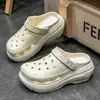 Sapatos de Praia Ultra Macios Estilo Coreano, Chinelos Plataforma de Sereia de Verão, Sapatos Fechados Antiderrapantes de Solado Grosso para Aumentar a Altura Femininos, Novo Modelo para Exterior