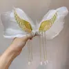 Adorno para el Cabello Lindo con Borla de Plumas Negro Lolita Alas de Ángel Pasador Pinza de Borde Mori Accesorios de Alto Rendimiento