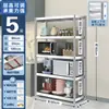 Estantes de Acero Inoxidable, Estanterías de Almacenamiento, Estanterías de Piso Multicapa para Cocinas Comerciales, Estantes de Almacenamiento, Multifuncionales