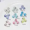 Dongzhou Crystal 8mm Fondo Plano Corte Fuego Artificial Diamante Redondo Superficie de Rejilla Colorida K9 Diamante de Vidrio Brillante al por Mayor Decoraciones para Arte de Uñas