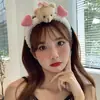 Super Lindo Oso Tridimensional de Dibujos Animados Muñeca de Felpa Diadema Corazón de Niña Banda para el Cabello Lavar el Cabello Tarjeta Borde Ancho Accesorios para el Cabello Estilo Japonés y Coreano
