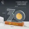 Trofeo de Cristal Creativo Insignia de Aniversario Hecha a Medida Incrustada con Medalla Trofeo de Gama Alta Hecho a Medida para Empleados Destacados