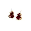 Nuevos Pendientes Rojos de Calabaza Estilo Chino para Mujer, Pendientes de Lujo Retro Accesibles para Otoño e Invierno, Pendientes Elegantes de Alta Gama con Estrellas