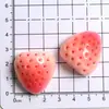 Accesorios de resina de dibujos animados para manualidades con agujeros, pinzas para el pelo de pegamento de crema de fresa, fundas de teléfono, dijes para zapatos, llaveros, colgantes