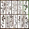 Popular Transfronterizo de Amazon 12 Piezas de Plantillas de Pintura de Flores de Vid Pintura en Spray para Graffiti Pintura a Mano DIY Plantillas Recortables de Flores y Hierba