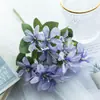 Cor de primavera nórdica 5 garfos flor de cerejeira flor decorativa Orquídea da Neve perfumada flor artificial flor artificial flor tecido de seda fábrica atacado