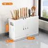 TikTok Explosión Encimera Cuchillo Palillos Estante Multiusos Cocina Multifuncional 304 Acero Inoxidable Portacuchillos Almacenamiento