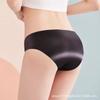 Ropa interior de verano ultrafina sin costuras de seda de hielo, transpirable, de secado rápido, de cintura media, para mujer