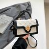 Estilo Coreano Fresco 2025 Verano Moderno Moda Bolso Cruzado Simple para Mujer Bolso de Hombro Bolso Pequeño de Lujo Ligero Estilo Chanel