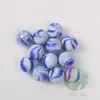 20 piezas 16mm canicas de vidrio color crema Azul Sandía 1.6cm blanco porcelana azul ocho pétalos piezas de ajedrez juguetes nostálgicos