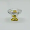 Manija de Cristal para Puerta de Gabinete Cajón de una Sola Perforación Manija Pequeña de Cristal Diamante Estilo Europeo de Lujo Ligero Manija Redonda de una Sola Perforación