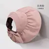 Novo Estilo Famoso na Internet Chapéu de Sol Grande com Aba Larga Anti-ultravioleta Chapéu de Sol de Verão Feminino Chapéu de Sol com Laço e Topo Vazio