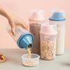 Tanque hermético de gran capacidad para almacenamiento de alimentos, transparente, a prueba de polvo y con tapa.