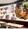 Fondo de pantalla de cara pequeña de Chongqing tela de pared de fondo de tienda de fideos de Shaanxi decoración de pared de restaurante mural decoración de tienda de fideos fondo de pantalla
