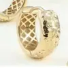 Pendientes V-Gold Artesanía Italiana CNC Hielo Triturado, Lujo Ligero, Gama Alta, Nicho, Versátiles, Pendientes Deslumbrantes, Lujo Ligero