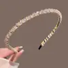 2026 Diadema de Cristal para Mujer con Perlas Hecha a Mano Delgada Elegante Simple Aleación Accesorios para el Cabello Gomas para el Cabello Venta al por Mayor