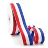 Cinta de poliéster a rayas tricolores roja, blanca y azul, cinta para medallas, accesorio para ropa deportiva, cinta multicolor, cinta a rayas de alta densidad