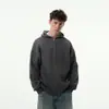 Novedad Otoño e Invierno Color Puro Estilo Retro Perezoso Prendas de Punto para Hombres y Mujeres Cardigan con Capucha Cleanfit Chaqueta de Punto de Moda