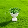 Materiais para paisagens em miniatura, vasos de flores artificiais criativos, decorações de jardinagem DIY para casas de bonecas e pequenos ornamentos