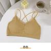 Nueva ropa interior de espalda hermosa para mujer, camisola cruzada interior, látex, copa fija, top tubo, sujetador para niña, pecho envuelto
