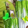 Decoraciones colgantes para rincón natural de jardín de infancia, decoración de fondo para área de tejido con hilo en tonos verdes, arreglo de escena para creación de ambiente temático de primavera