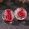 Cuentas de vidrio japonés antiguo núcleo francés flor de ciruelo arena dorada cuentas de vidrio cuentas redondas cuentas sueltas accesorios de joyería al por mayor