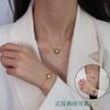 Collar con colgante de acrílico y circonita estrella Bamang francesa, pulsera portátil, acero de titanio y oro de 18 quilates.