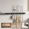 Suporte de parede para esfregão com ventosa, prateleira de armazenamento para banheiro, clipe para esfregão sem furar, gancho para vassoura e esfregão, organizador de armazenamento