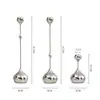 Estilo Europeo Lujo Ligero Metal Gotas de Agua Plata Portavelas Modelo Habitación Decoración Hogar Sala de Estar Escritorio Comedor Artesanía Decoración