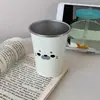Taza de Enjuague Bucal Linda de Foca Pequeña para Uso en Casa, Versión para Parejas, Vaso para Cepillo de Dientes, Vaso Dental de Acero Inoxidable para Dormitorio de Estudiantes