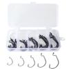 Juego de anzuelos de pesca transfronterizos de comercio exterior, anzuelos de manivela de vientre ancho, juego de anzuelos de acero al carbono de 3,1 cm a 4,5 cm