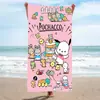 Toalla de Playa de Microfibra Más Vendida Transfronteriza de Amazon, Toalla de Baño Cuadrada con Estampado Digital de Animación de Dibujos Animados, Chal