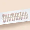 Textura de Alta Calidad Ojo de Gato Degradado Sakura, Estilo Femenino, Estilo Hermana Mayor, Manicura Blanqueadora, Estilo Mediano 30 Piezas Manicura Portátil