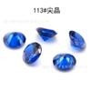 Fábrica atacado redondo azul afiado cristal verde nano sintético gema 0,8 mm-10 mm alta temperatura resistente cera conjunto pedra nua