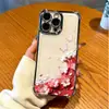 Funda Rosa Retro de Flores Adecuada para Teléfono Apple 17 iPhone 16 Pro Max Funda de Dibujos Animados 15 Plus 14 Funda de Dibujos Animados de Cobertura Total
