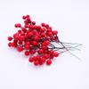 Venta al por mayor de frutos rojos navideños, cerezas pequeñas, adornos navideños, suministros de decoración para árboles de Navidad.